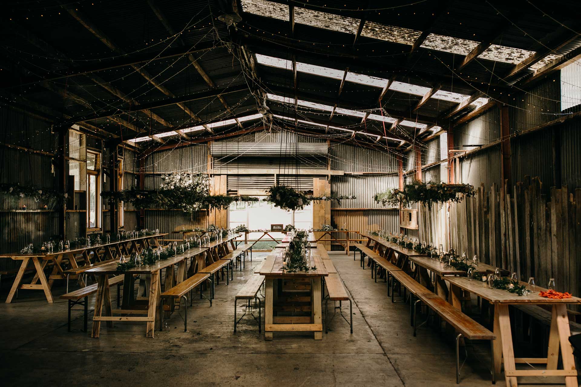 rustic DIY barn wedding reception venue in kumeu auckland new zealand by sarah weber photography