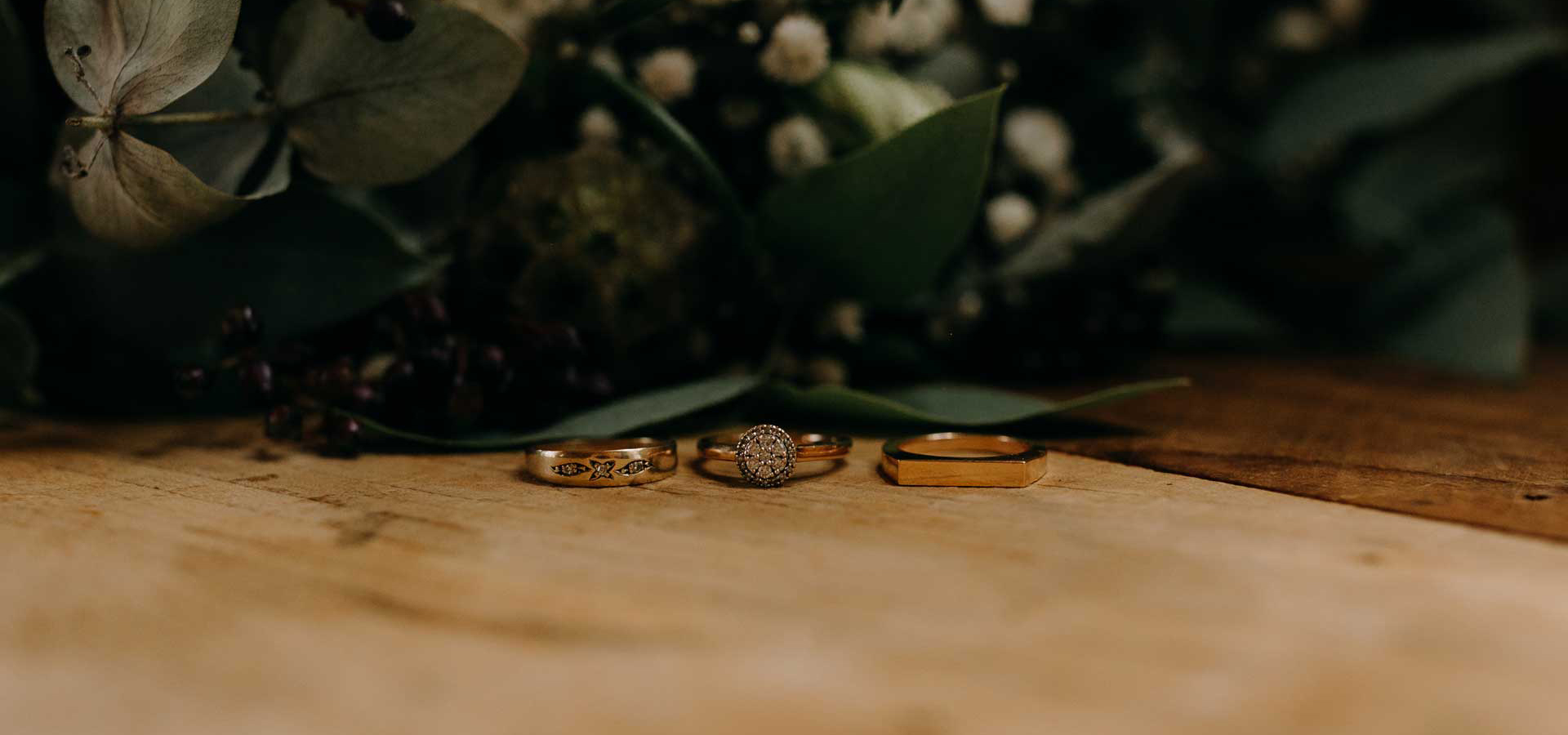 wedding rings at Tanglewood Retreat photo by sarah weber photography