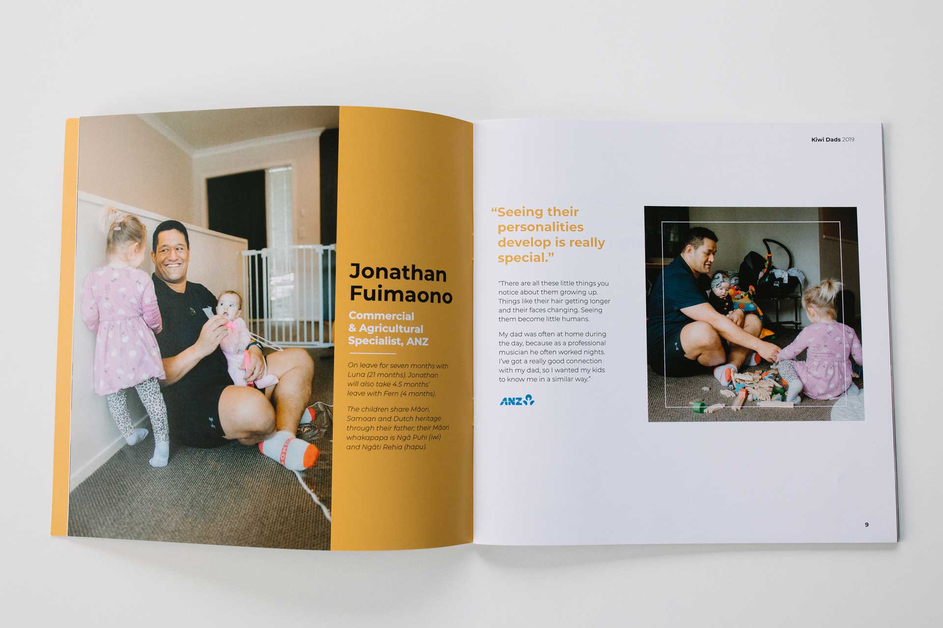 kiwi dads booklet photo of jonathan fuimaono of anz bank playing with children photos by sarah weber photography