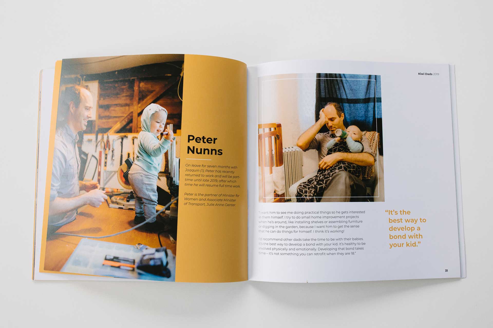 kiwi dads booklet photo of peter numms playing with child photos by sarah weber photography